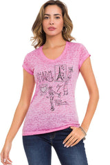 WT344 Women's T-shirt with eye-catching print