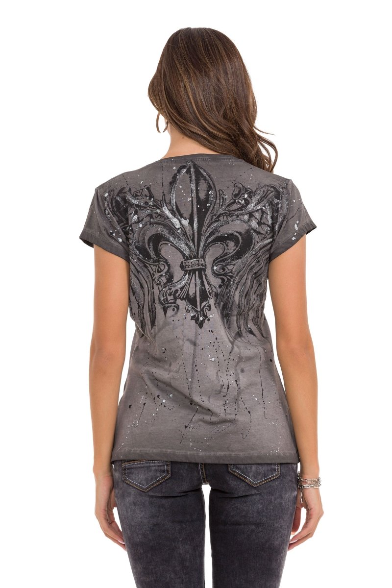 WT345 Women's T-shirt with fashionable front print