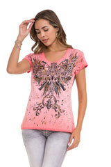 WT345 Women's T-shirt with fashionable front print