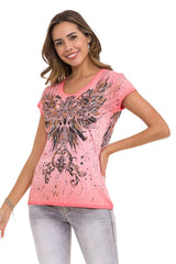 WT345 Women's T-shirt with fashionable front print