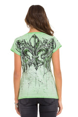 WT345 Women's T-shirt with fashionable front print