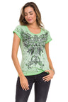 WT345 Women's T-shirt with fashionable front print