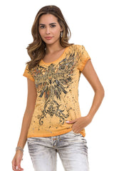WT345 Women's T-shirt with fashionable front print