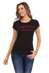WT348 Women's T-shirt with shiny stone details