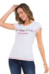 WT348 Women's T-shirt with shiny stone details