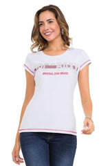 WT348 Women's T-shirt with shiny stone details