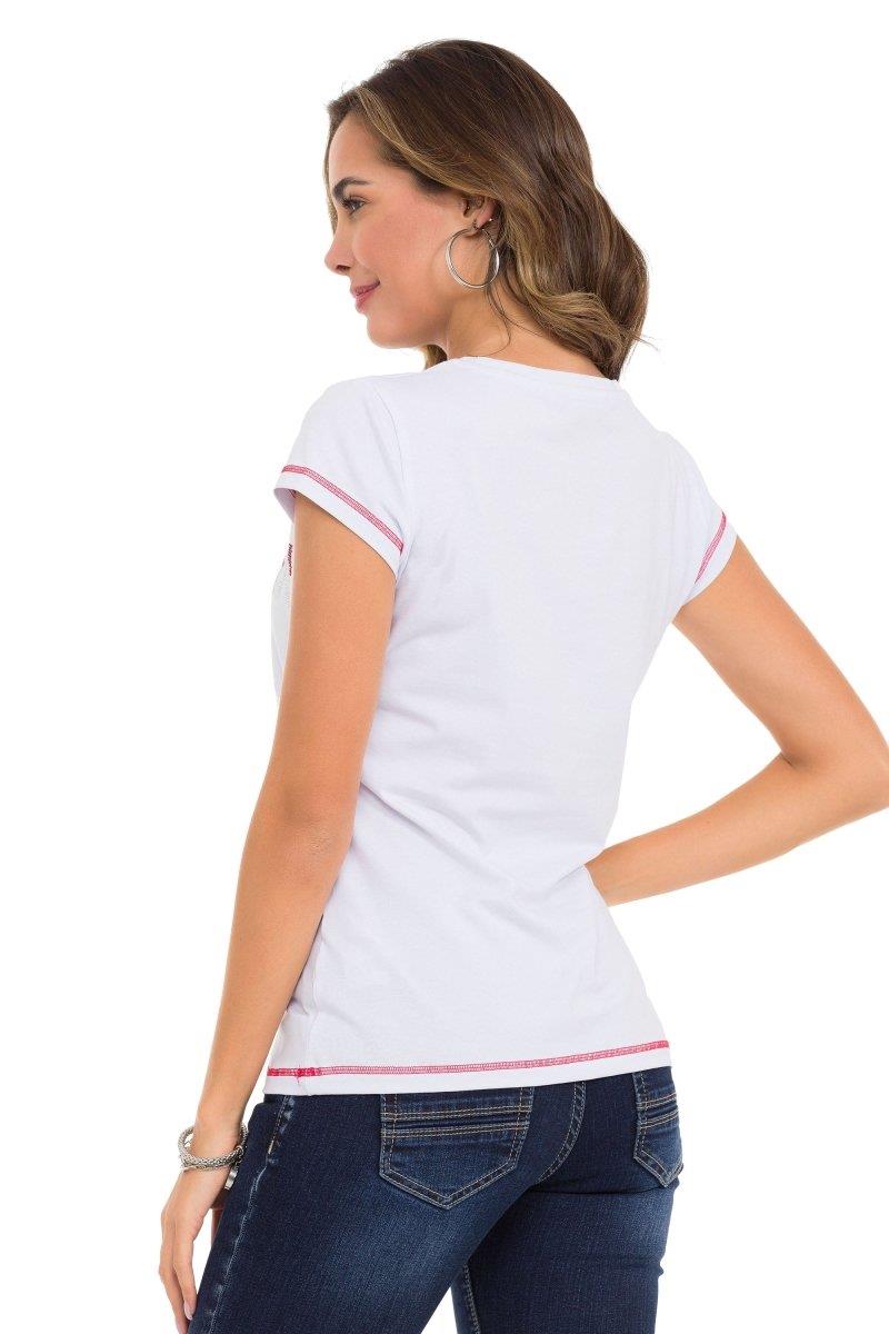 WT348 Women's T-shirt with shiny stone details