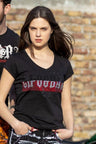 WT358 Women's glitter-look T-shirt