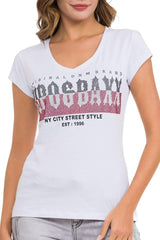 WT358 Women's glitter-look T-shirt
