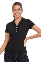 WT361 Women's T-shirt with classic polo collar
