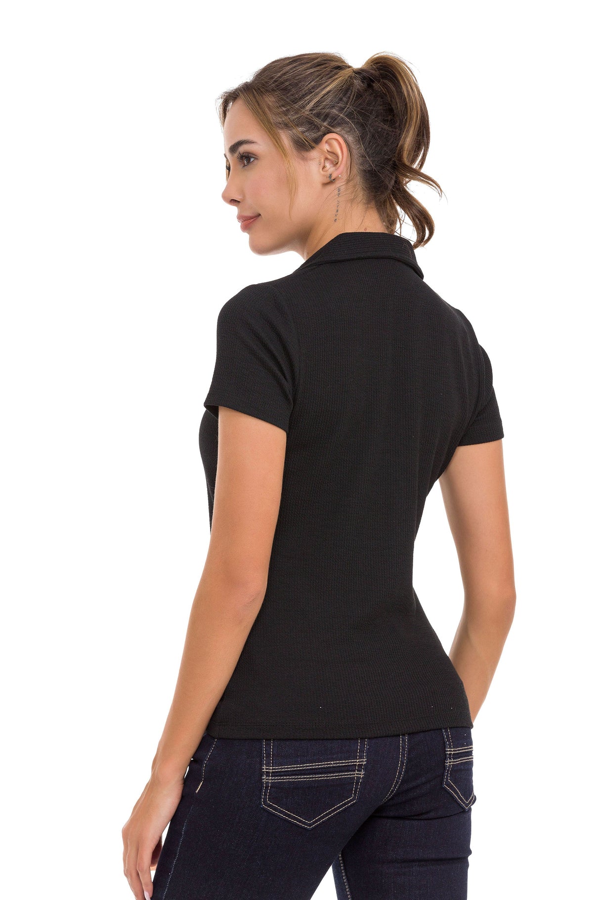 WT361 Women's T-shirt with classic polo collar