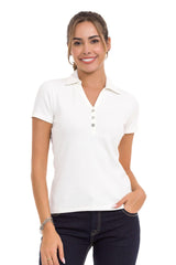 WT361 Women's T-shirt with classic polo collar