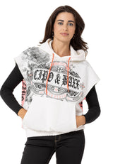 WT374 Women's T-Shirt Zero Sleeve Hooded