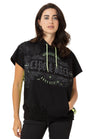 WT374 Women's T-Shirt Zero Sleeve Hooded