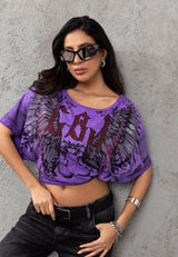 WT377 Women's T-shirt with large print