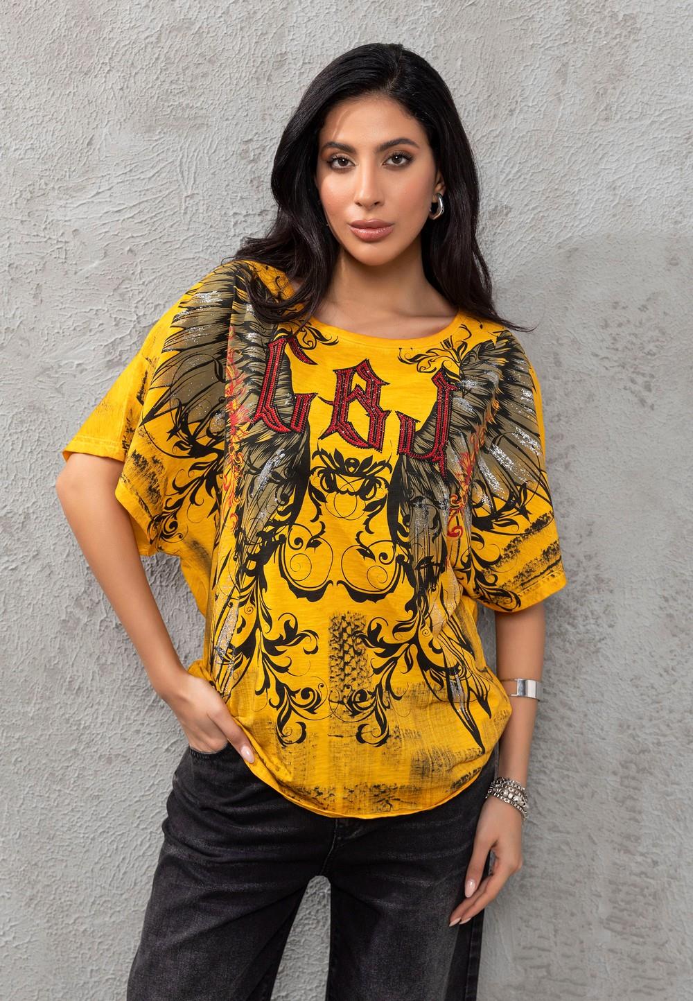 WT377 Women's T-shirt with large print