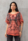 WT377 Women's T-shirt with large print
