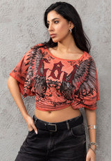 WT377 Women's T-shirt with large print