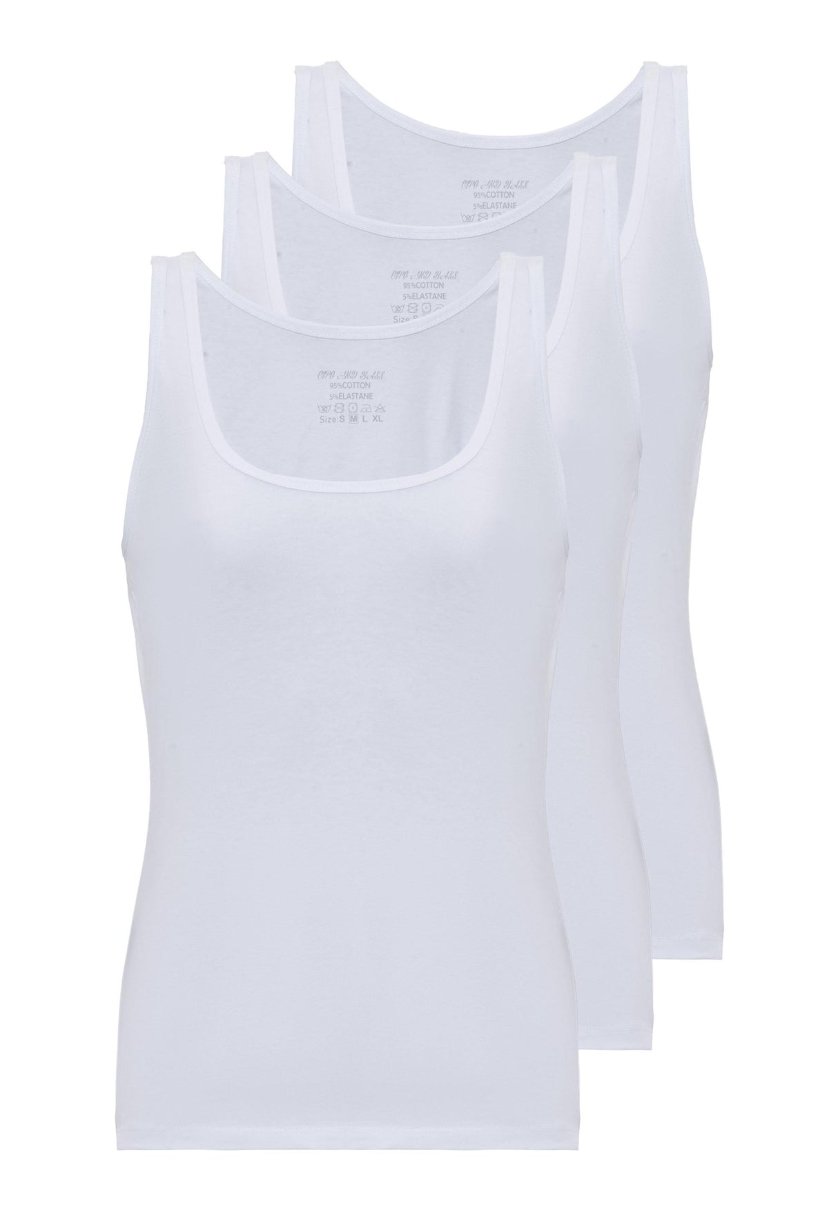 WU107 Women's Undershirt Tank Top in 3 Pack