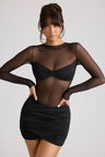 WY177 tight-fitting transparent mini dress