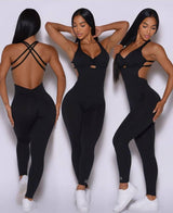 WY181 Jumpsuit tight-fitting with cut-outs