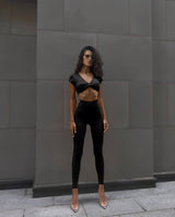 WY183 2-piece sports set, yoga tracksuit