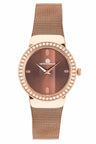 WZ101 ladies' watch made of glossy stone straw with a knitted steel strap
