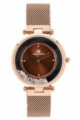 WZ104 ladies' watch on a steel mesh strap with stones