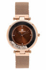 WZ104 ladies' watch on a steel mesh strap with stones